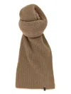 Brunello Cucinelli Monile Cashmere Scarf Scarves And Foulards Beige In Brown