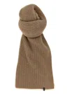 Brunello Cucinelli Monile Cashmere Scarf Scarves And Foulards Beige In Brown