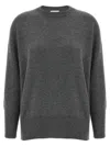Brunello Cucinelli Monile Cashmere Sweater Sweaters And Cardigans Gray In Gray