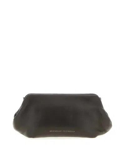 Brunello Cucinelli Monile Chain Bag In Brown