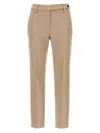 Brunello Cucinelli Cotton Trousers With Pockets And Belt Loops