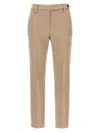 Brunello Cucinelli Cotton Trousers With Pockets And Belt Loops