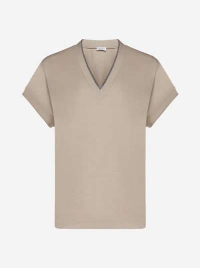 Brunello Cucinelli T-shirt In Beige