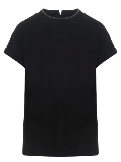 BRUNELLO CUCINELLI MONILE CREW-NECK T-SHIRT BLACK
