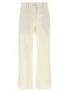 Brunello Cucinelli Crop Pants With Belt Loops And Pockets In White