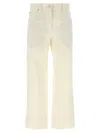 Brunello Cucinelli Crop Pants With Belt Loops And Pockets In White