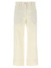 Brunello Cucinelli Crop Pants With Belt Loops And Pockets In Neutral