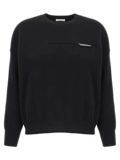 BRUNELLO CUCINELLI MONILE CROP SWEATER
