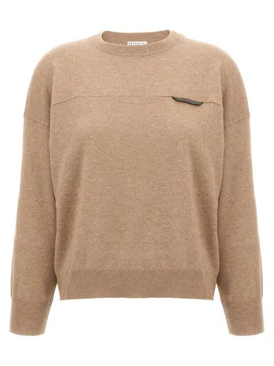 BRUNELLO CUCINELLI MONILE CROP SWEATER