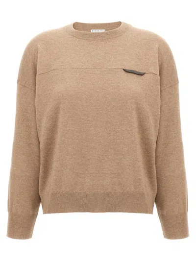 BRUNELLO CUCINELLI BRUNELLO CUCINELLI MONILE CROP SWEATER