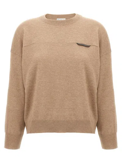 BRUNELLO CUCINELLI BRUNELLO CUCINELLI MONILE CROP SWEATER
