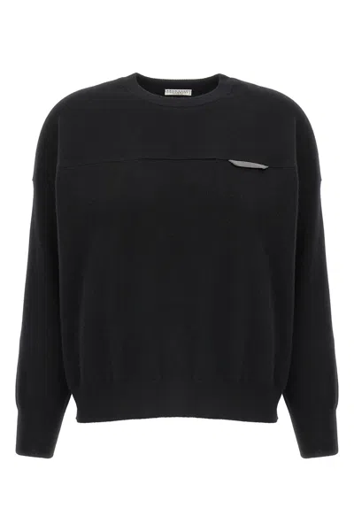 BRUNELLO CUCINELLI MONILE CROP SWEATER