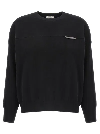 BRUNELLO CUCINELLI BRUNELLO CUCINELLI MONILE CROP SWEATER