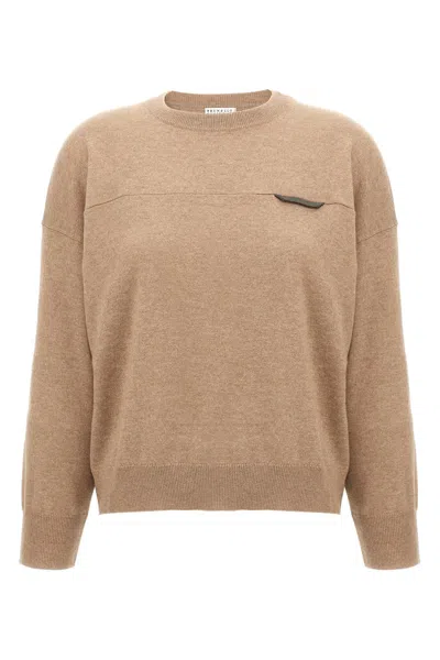 BRUNELLO CUCINELLI MONILE CROP SWEATER