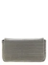 Brunello Cucinelli Precious Monili-embellished Crossbody Bag In Gray