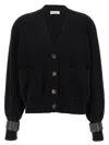Brunello Cucinelli Monile Cuff Cardigan Sweaters And Cardigans Black