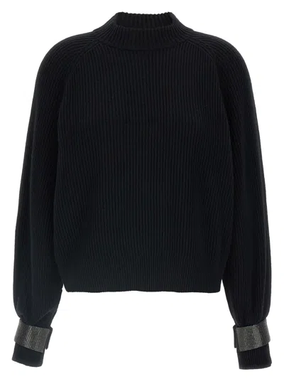 BRUNELLO CUCINELLI BRUNELLO CUCINELLI 'MONILE' CUFFS SWEATER