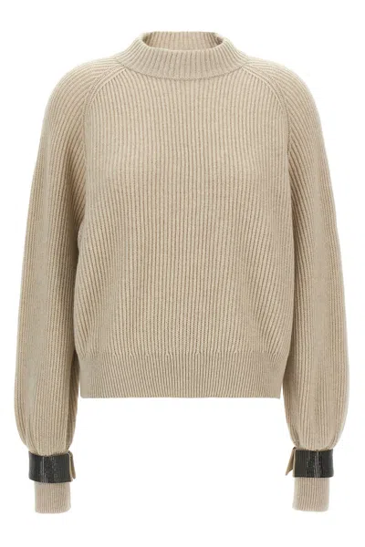 BRUNELLO CUCINELLI MONILE CUFFS SWEATER
