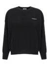Brunello Cucinelli Cropped Sweater With Crew Neck And Decorative Detail In Black
