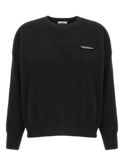 BRUNELLO CUCINELLI MONILE DETAIL CASHMERE SWEATER
