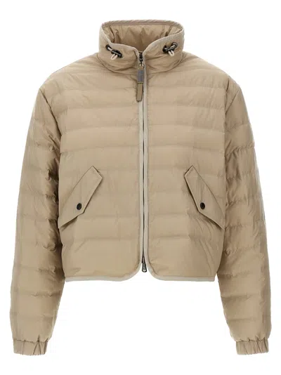 BRUNELLO CUCINELLI MONILE DOWN JACKET CASUAL JACKETS AND PARKA BEIGE