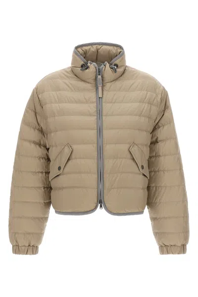 Brunello Cucinelli Monile Down Jacket In Sand