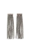 Brunello Cucinelli Silver Drop Earrings In Vetro Rutenio