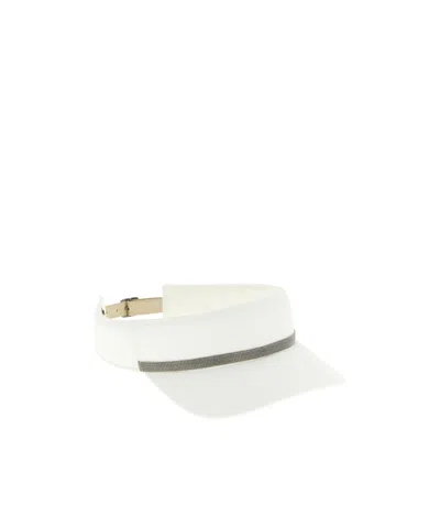 BRUNELLO CUCINELLI BRUNELLO CUCINELLI MONILE EMBELLISHED VISOR