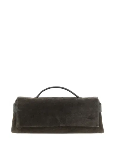 Brunello Cucinelli Monile Essence Clutch Bags In Brown