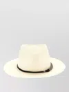 Brunello Cucinelli Monile Hat Decorative Band Pinched Crown In White