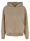 Brunello Cucinelli Hooded Kangaroo Pocket Top With Ribbed Cuffs In Brown