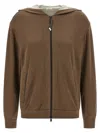 Brunello Cucinelli Monile Hoodie In Brown
