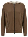 Brunello Cucinelli Monile Hoodie In Brown