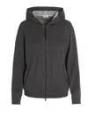 Brunello Cucinelli Monile Hoodie In Grey