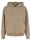 Brunello Cucinelli Hooded Kangaroo Pocket Top With Ribbed Cuffs In Green