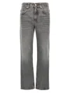Brunello Cucinelli Looped Waistband Five Pockets Contrast Stitching In Gray