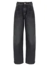 Brunello Cucinelli Black Curved Soft Jeans In Gray