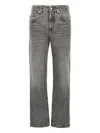 Brunello Cucinelli Looped Waistband Five Pockets Contrast Stitching In Grey