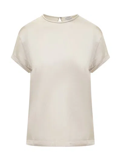 Brunello Cucinelli Monile T-shirt In Warm White