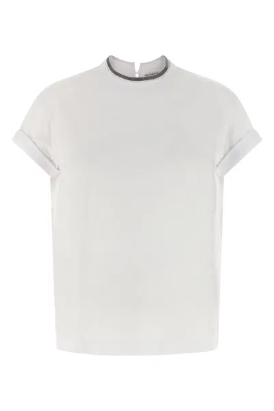 Brunello Cucinelli ‘monile' Jersey T-shirt In White