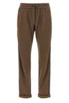 Brunello Cucinelli Cotton-silk Blend Joggers With Side Monile Detail