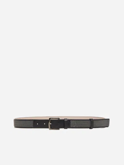 Brunello Cucinelli Monile Leather Belt In Black