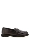 Brunello Cucinelli Leather Loafers Featuring Fringe Detail In Brown