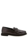 Brunello Cucinelli Leather Loafers Featuring Fringe Detail In Brown