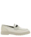 Brunello Cucinelli Beige Monile Loafers In Beige