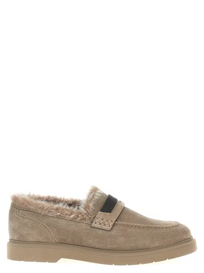 Brunello Cucinelli Monile Loafers Gray