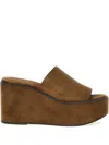 Brunello Cucinelli Brown Monile Wedges In Brown