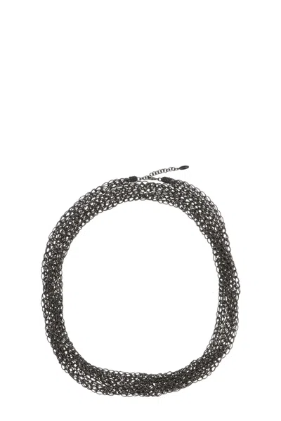 Brunello Cucinelli 'monile' Necklace In Black