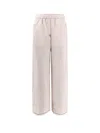 Brunello Cucinelli Silk Palazzo Pants In Beige