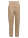 Brunello Cucinelli Cotton Trousers With Pockets And Belt Loops In Beige